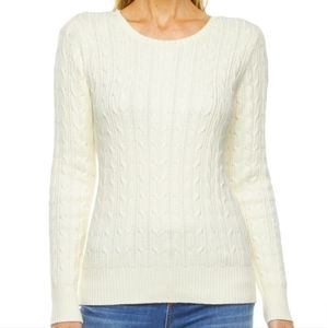 NWT St. John's Bay Ivory Knit Cardigan